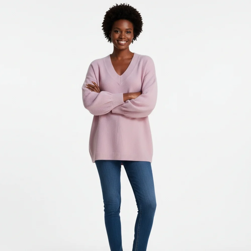 Ellis Oversized Pink Sweater - Picture 1 of 8